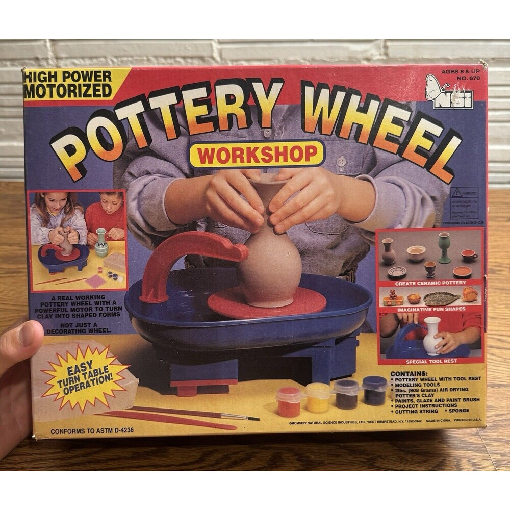 NSi Vintage 1994 Motorized Pottery Wheel Workshop Kids Crafts Art
